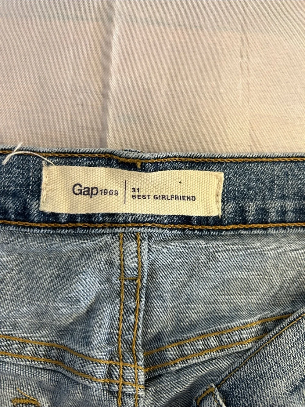 GAP Light Blue Boyfriend Jeans with Floral Patches